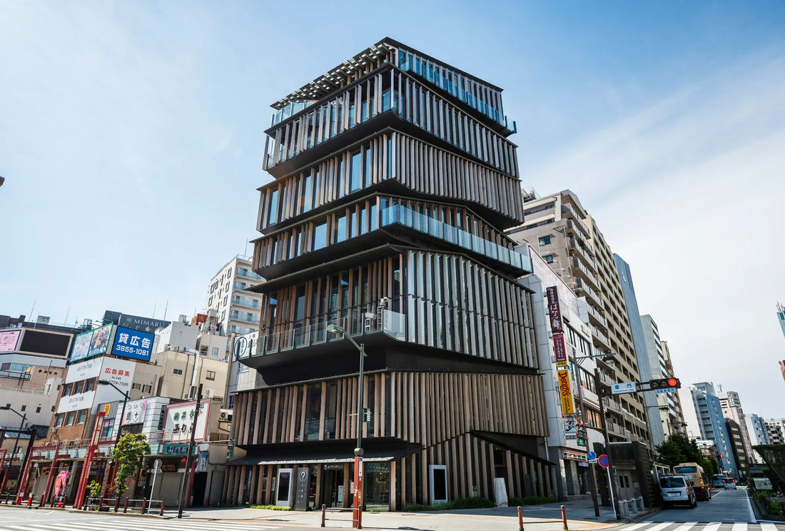 Asakusa Culture Tourist Information Center building exterior designed by Kengo Kuma